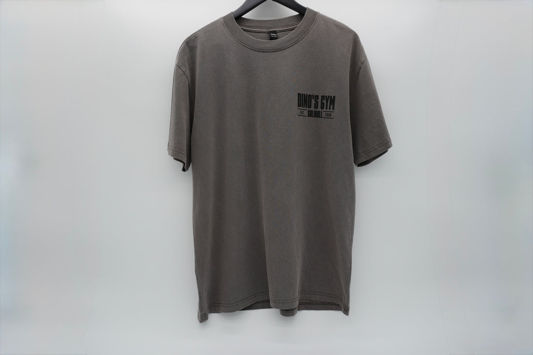 Oversized T-Shirt — Faded Grey / Black logo