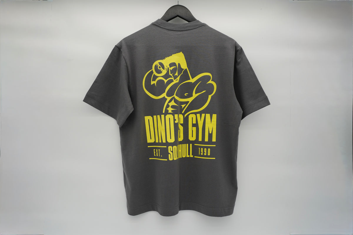 Oversized T-Shirt — Shadow Grey / Yellow Logo