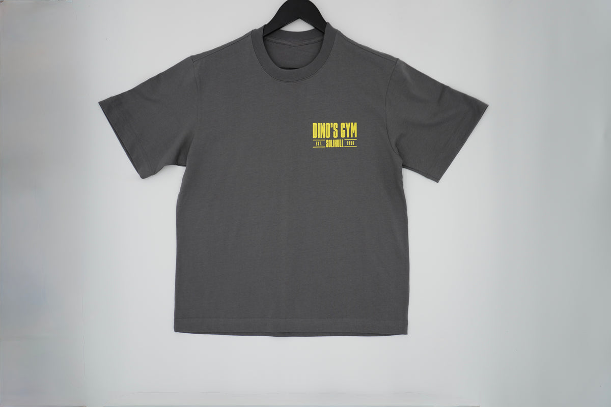 Oversized T-Shirt — Shadow Grey / Yellow Logo